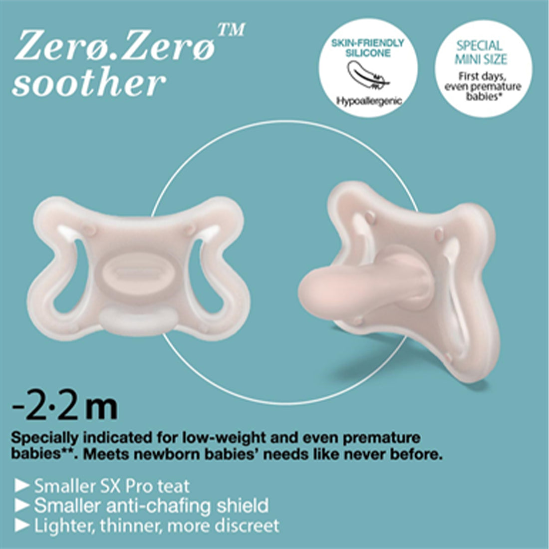 Suavinex - Zero Zero Air Flow Silicone Dummy (-2-2months)