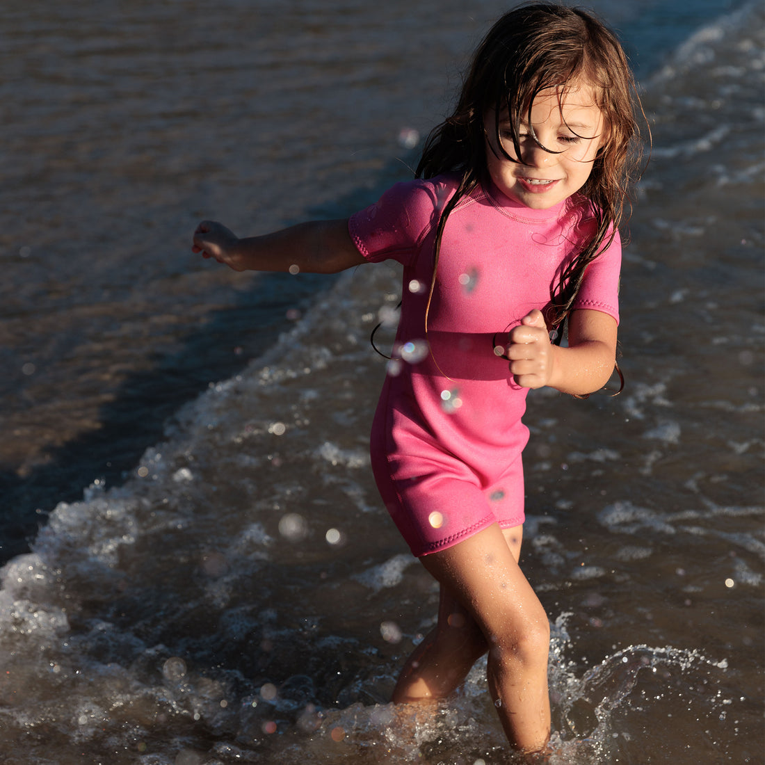 Short Sleeve Wetsuit - Candy Pink