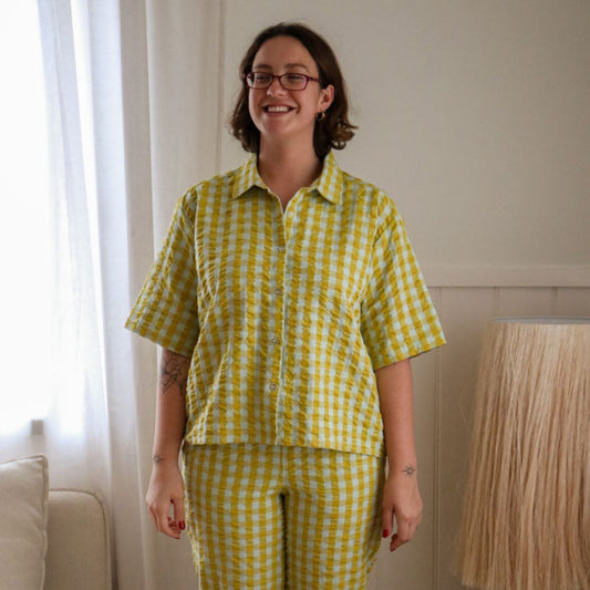 Citrus Seersucker Pyjama Set  by Mosey Me