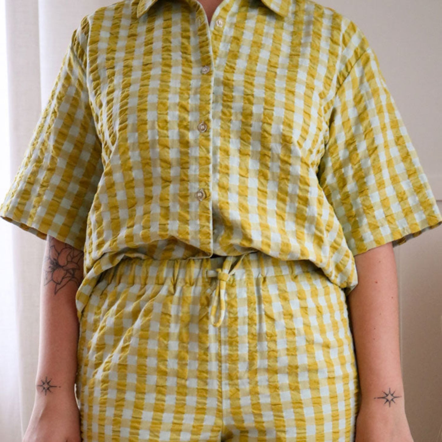 Citrus Seersucker Pyjama Set  by Mosey Me