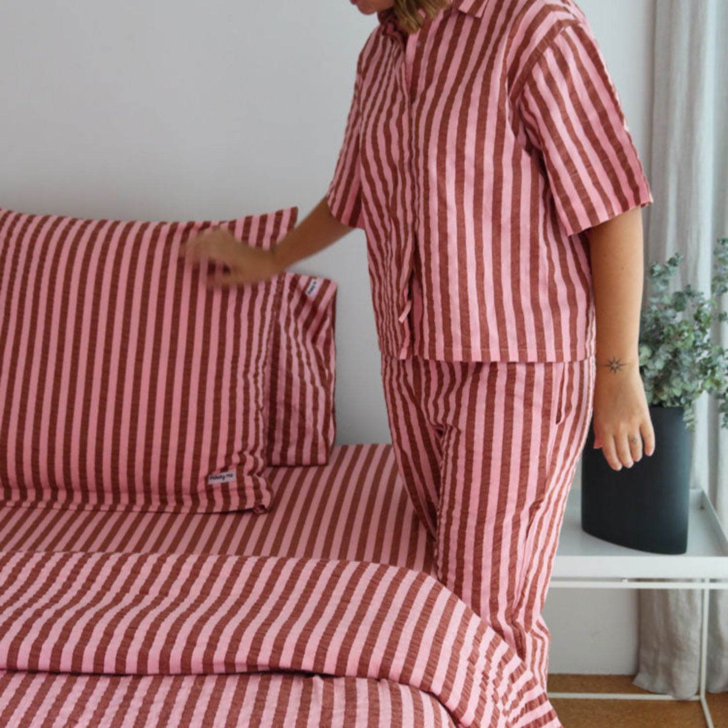 Sundae Seersucker Pyjama Set  by Mosey Me