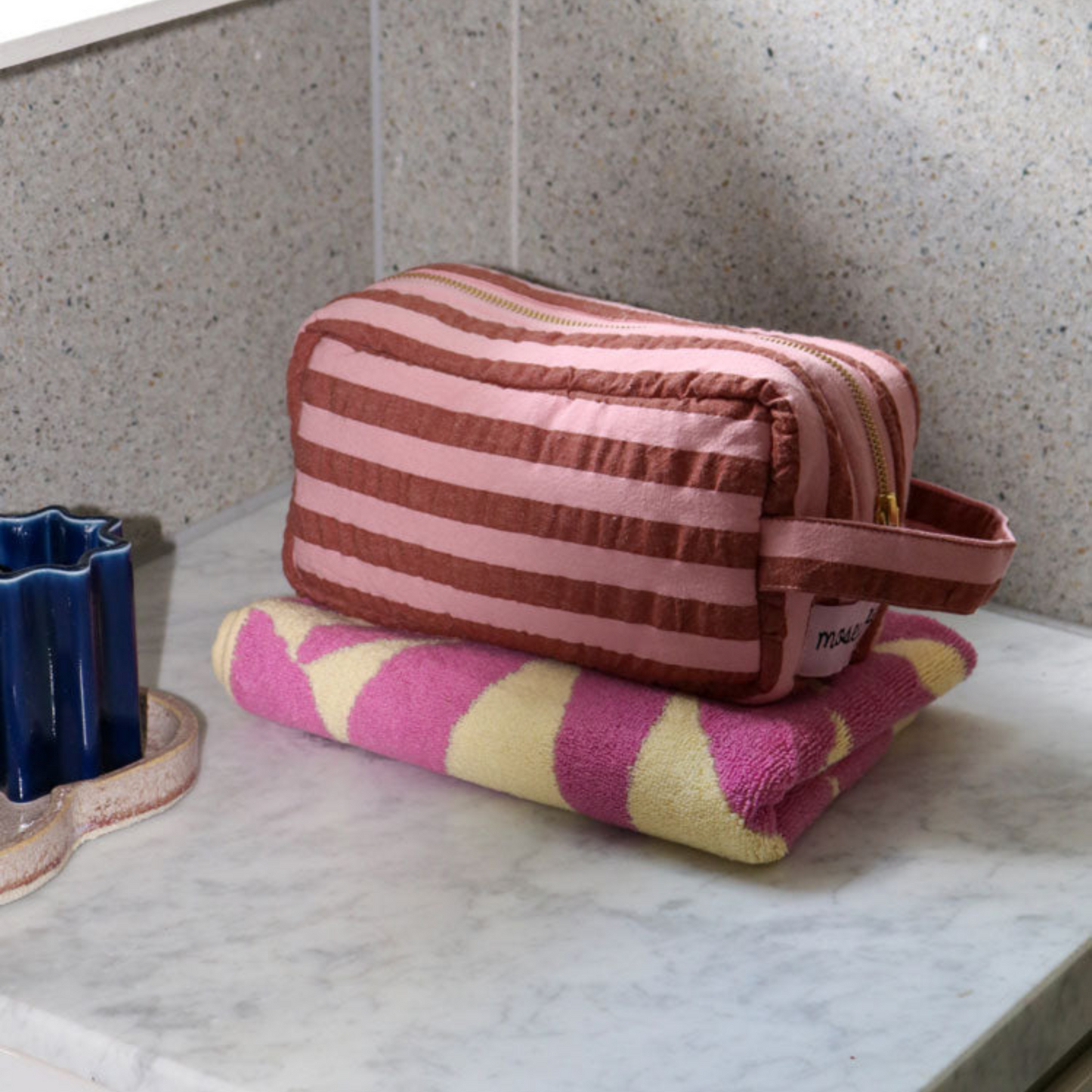 Dopp Kit - Sundae Seersucker