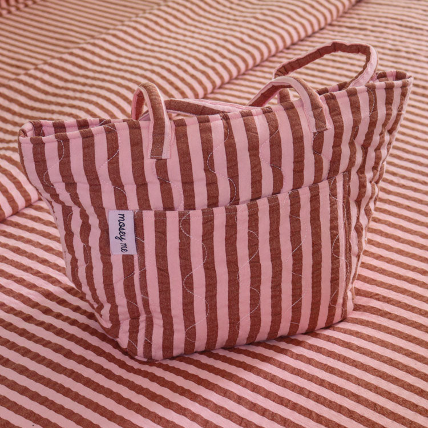 Quilted Bag - Sundae Seersucker