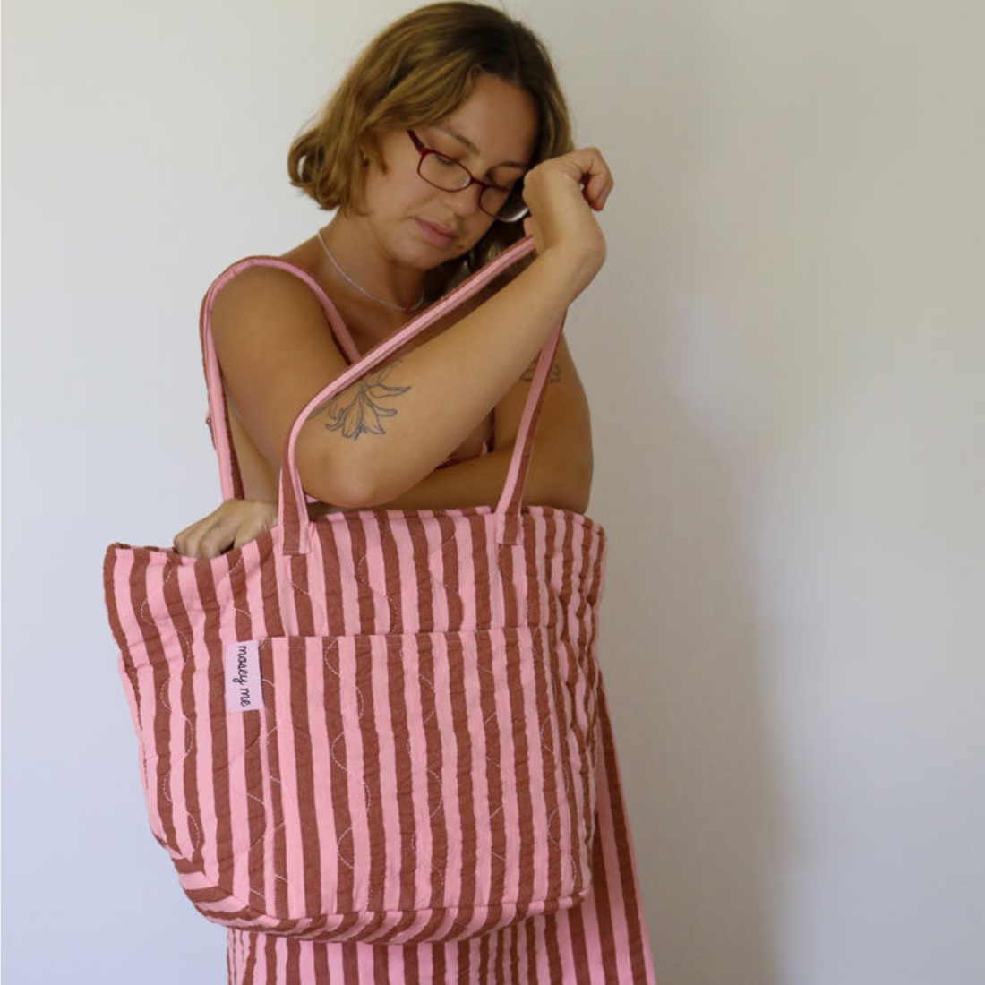 Quilted Bag - Sundae Seersucker