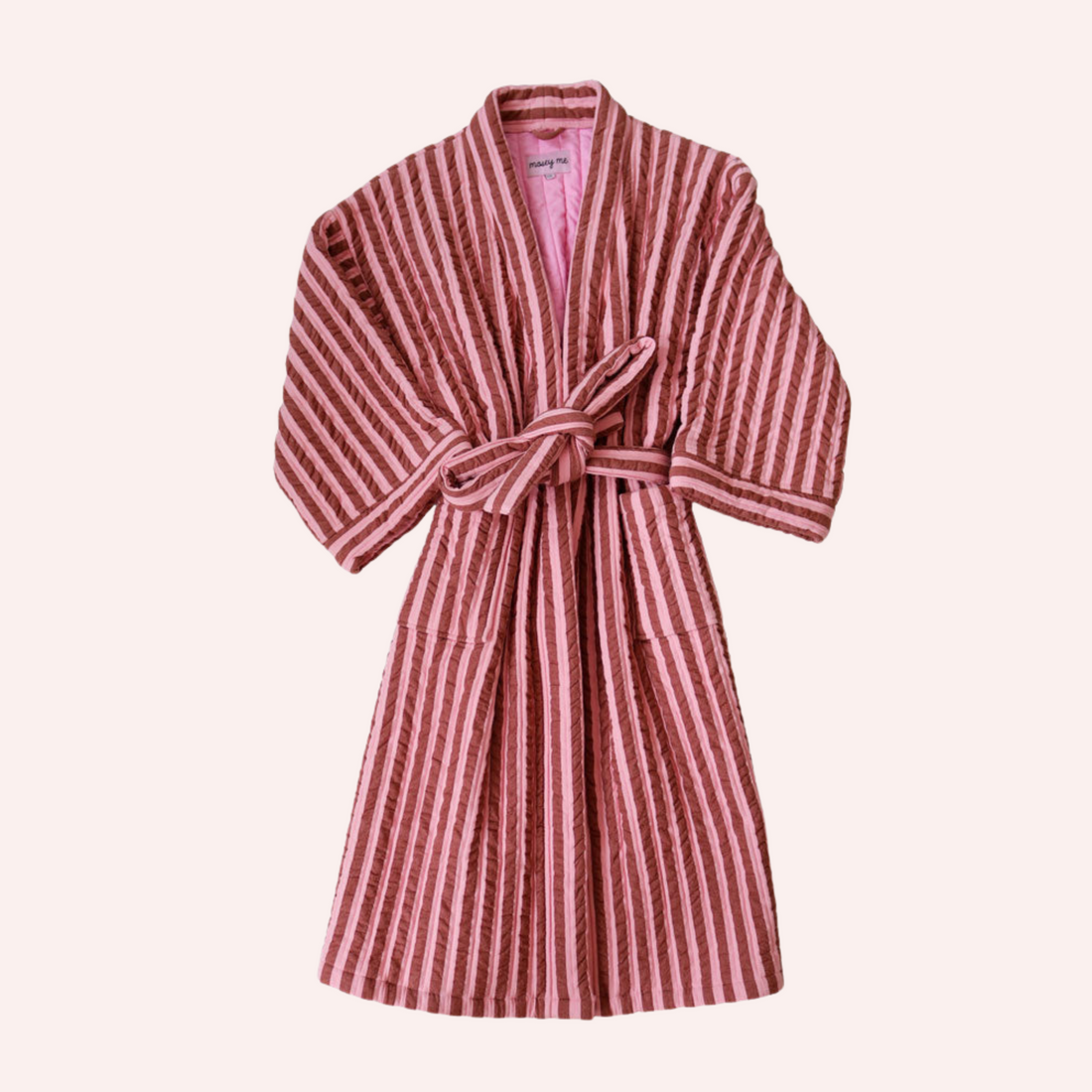 Quilted Robe - Sundae Seersucker