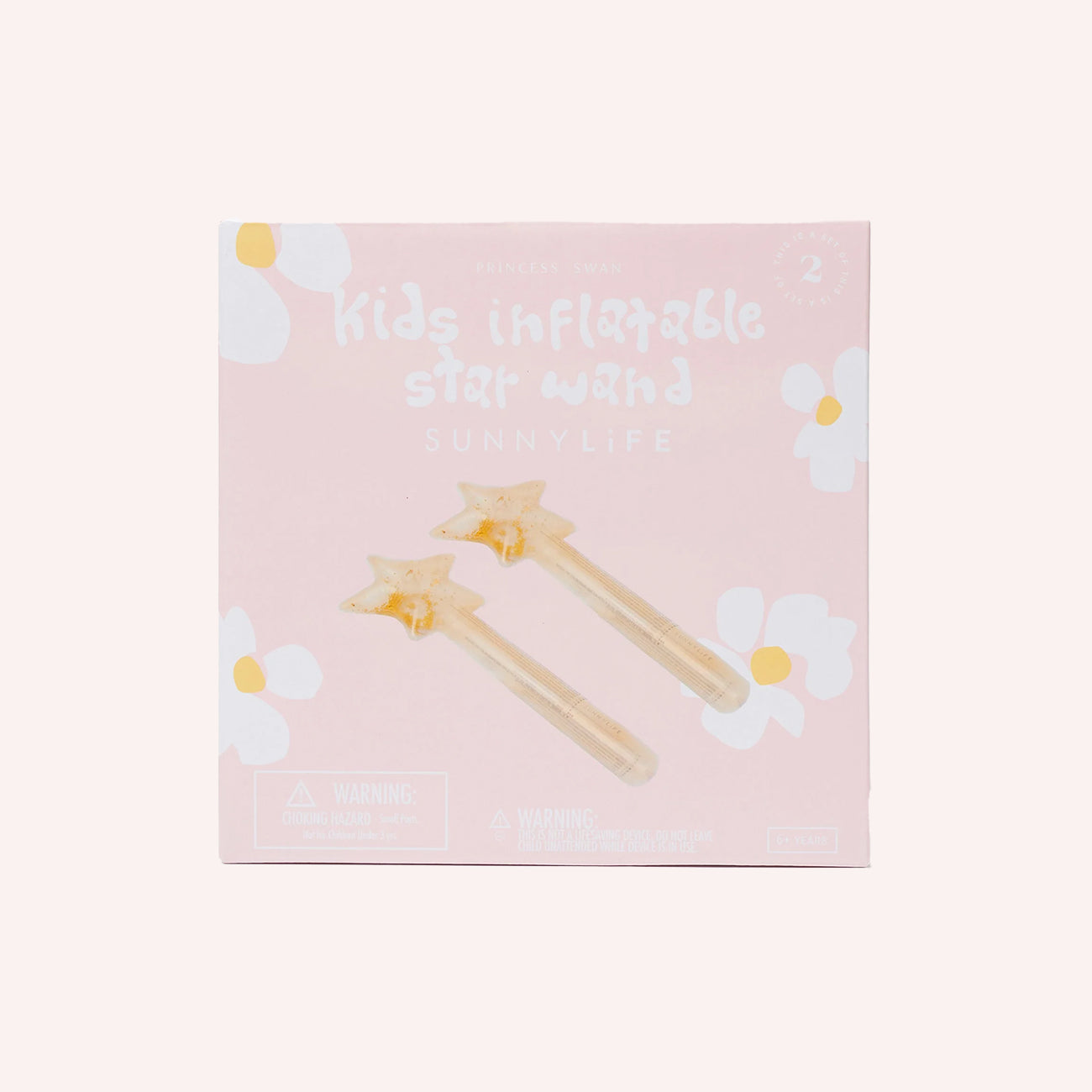 Princess Swan Inflatable Star Wand - Gold (2pk)