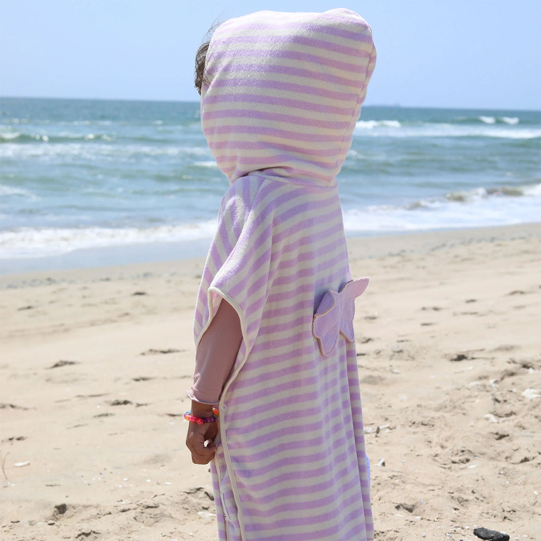 Princess Swan Hooded Towel - Soft Lilac