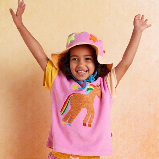 Terry Kids Bucket Hat - Giddy Up