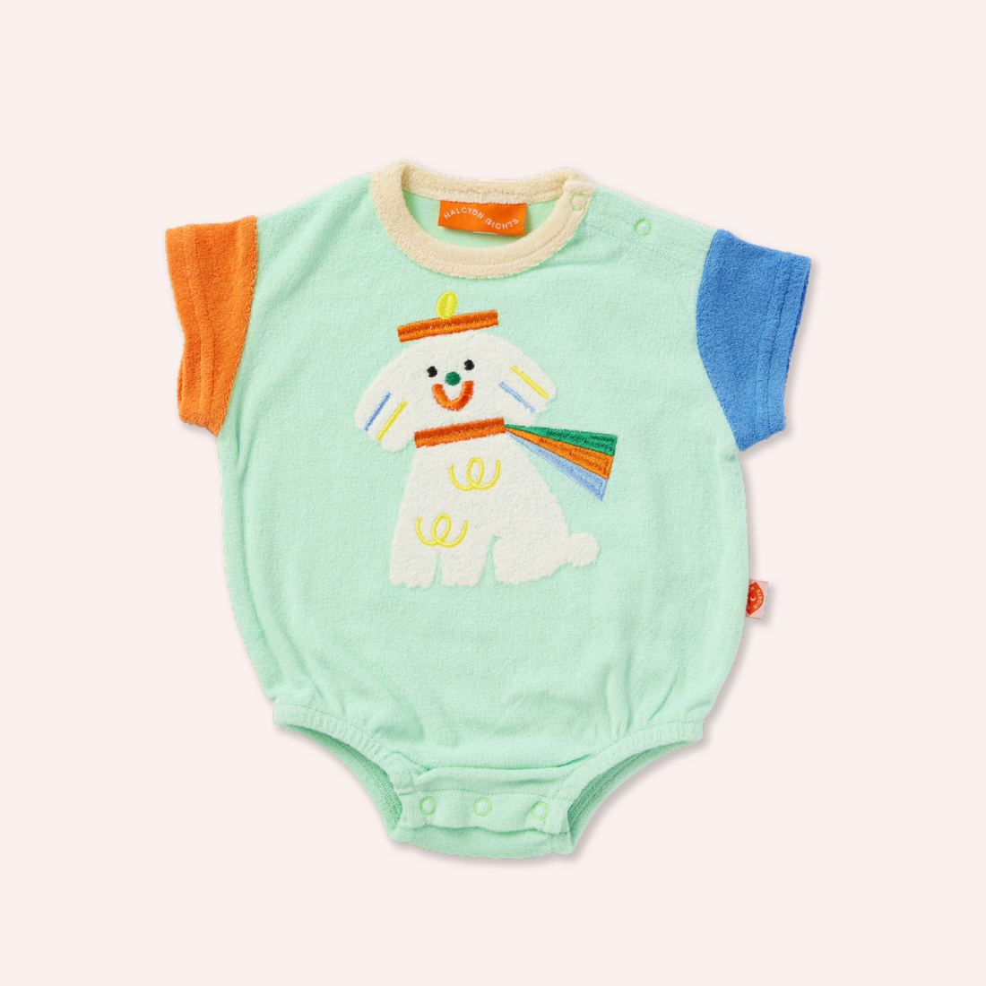 Terry Short Sleeve Bodysuit - Puppy Park