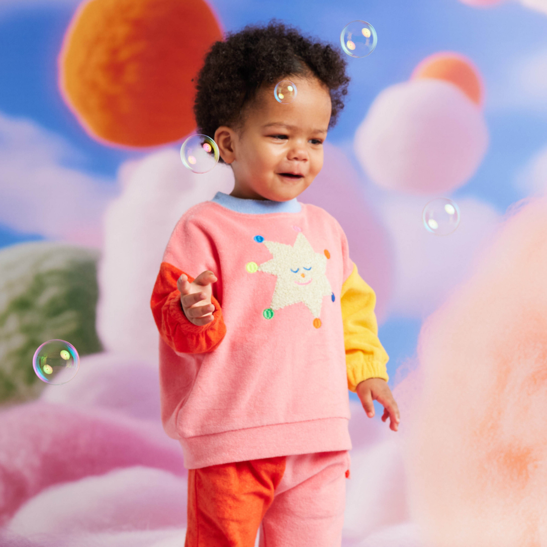 Terry Sweater - Stars Pink