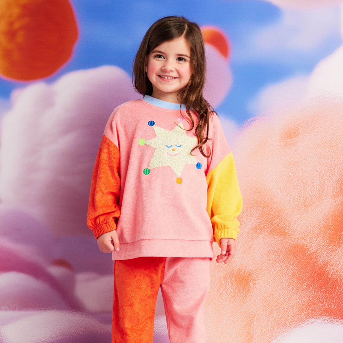 Terry Sweater - Stars Pink