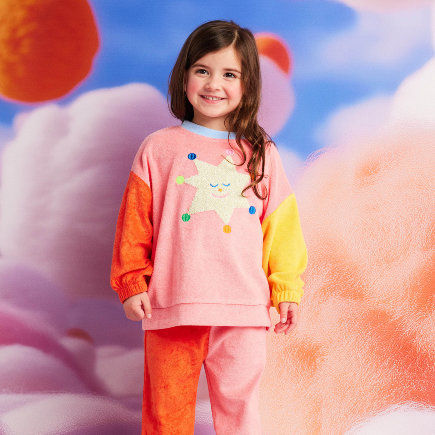 Terry Sweater - Stars Pink