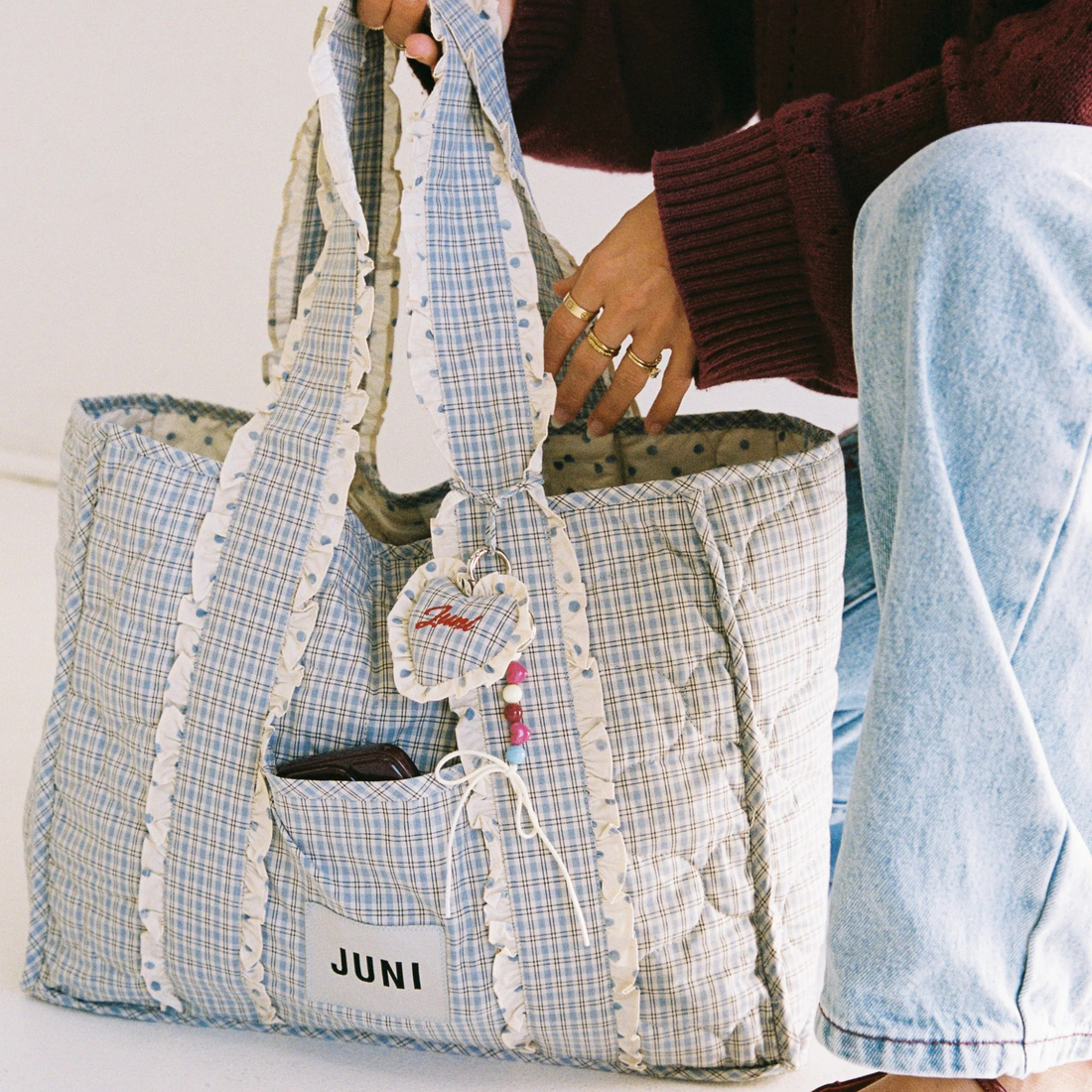 The Everything Bag - Blue Check