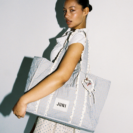 The Everything Bag - Blue Check
