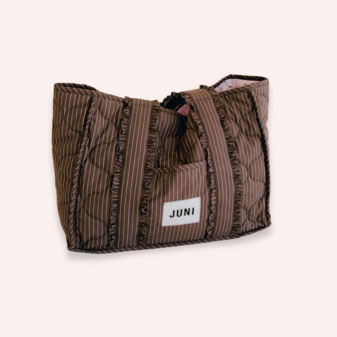 The Everything Bag - Cocoa Pinstripe