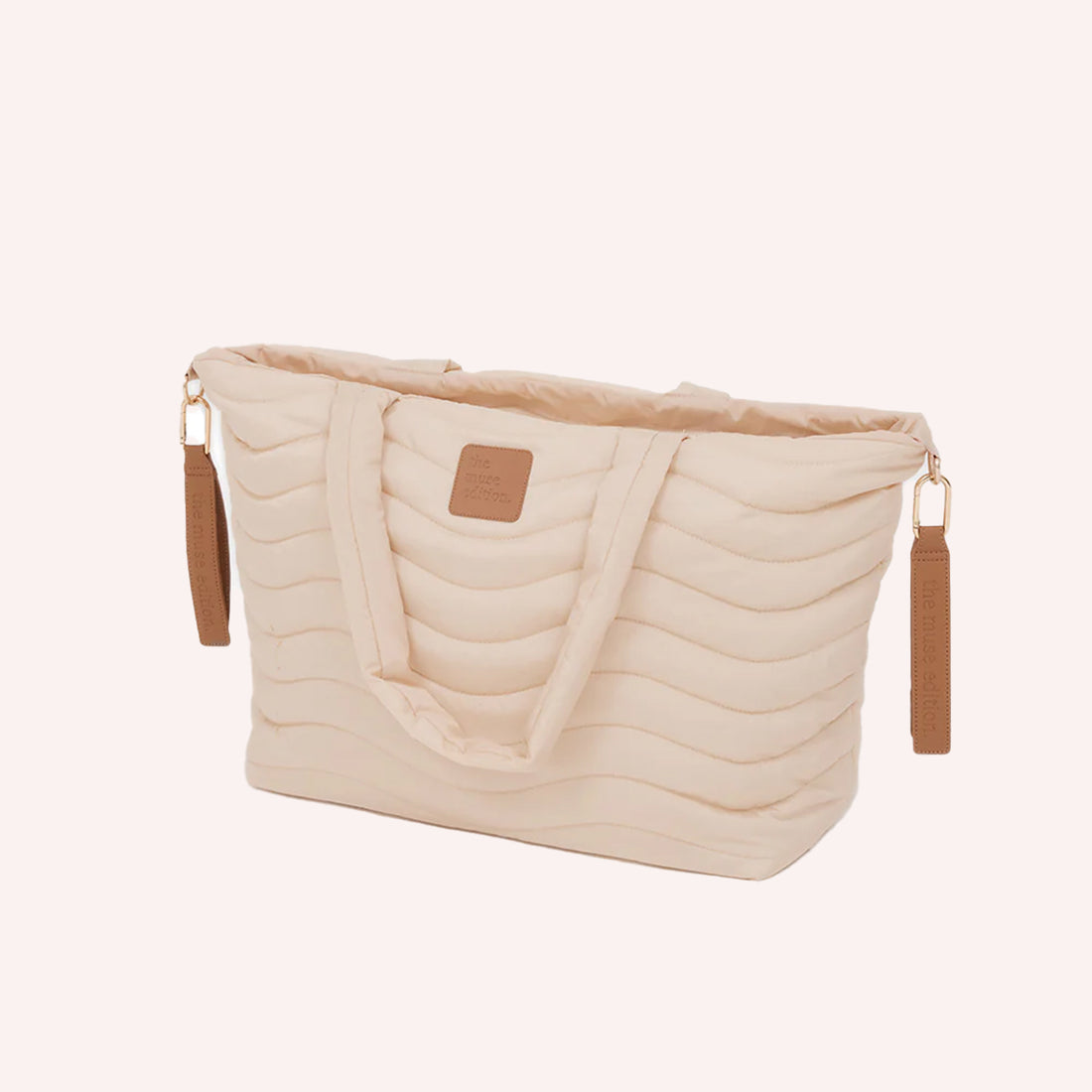 Wave Quilted Baby Bag - Natural