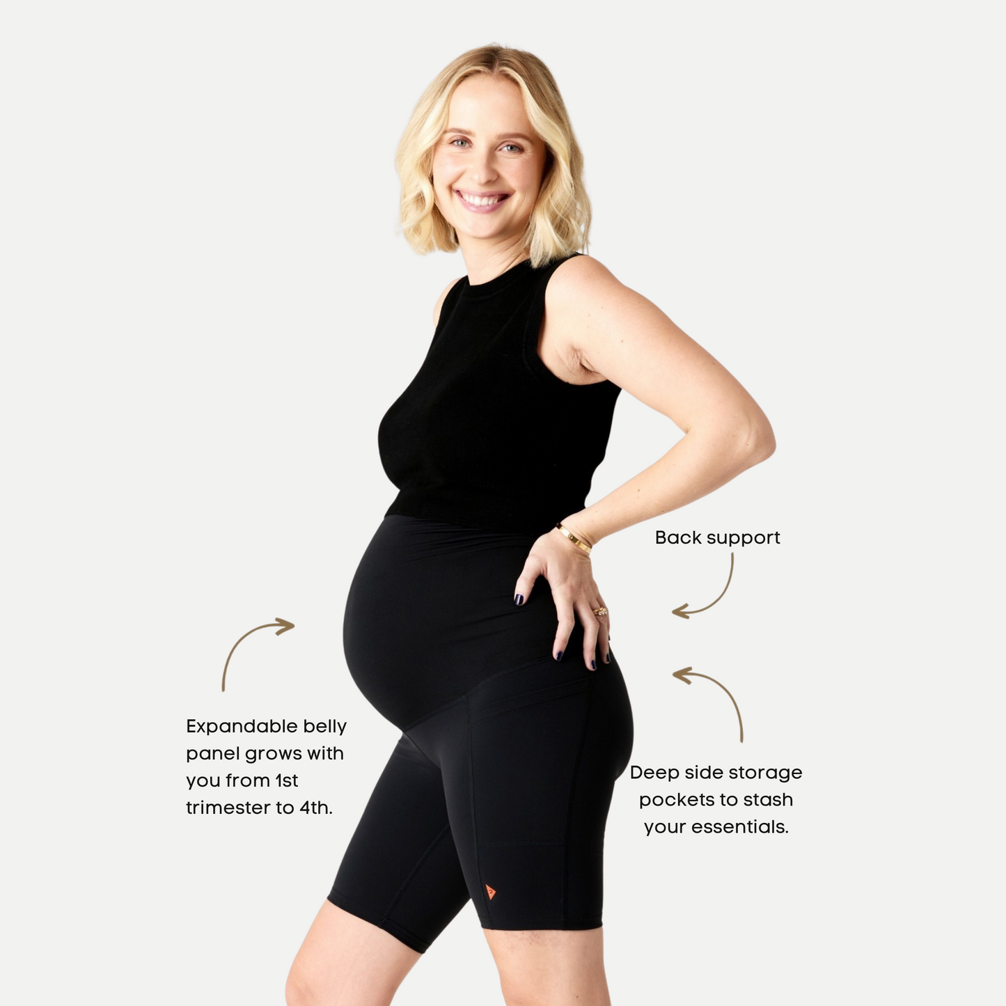 The Saviour Maternity Compression Short - Black