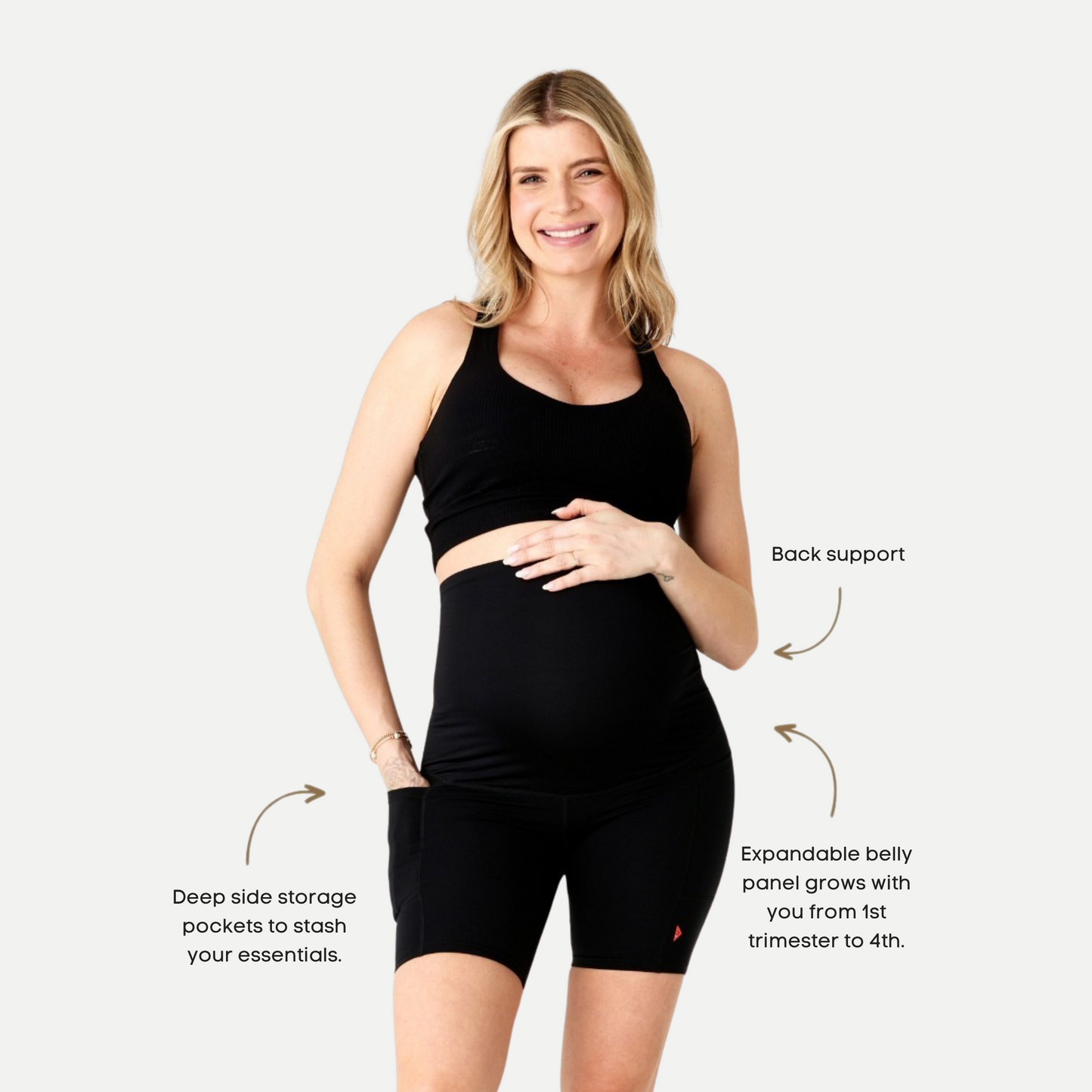 The Saviour Maternity Compression Short - Black