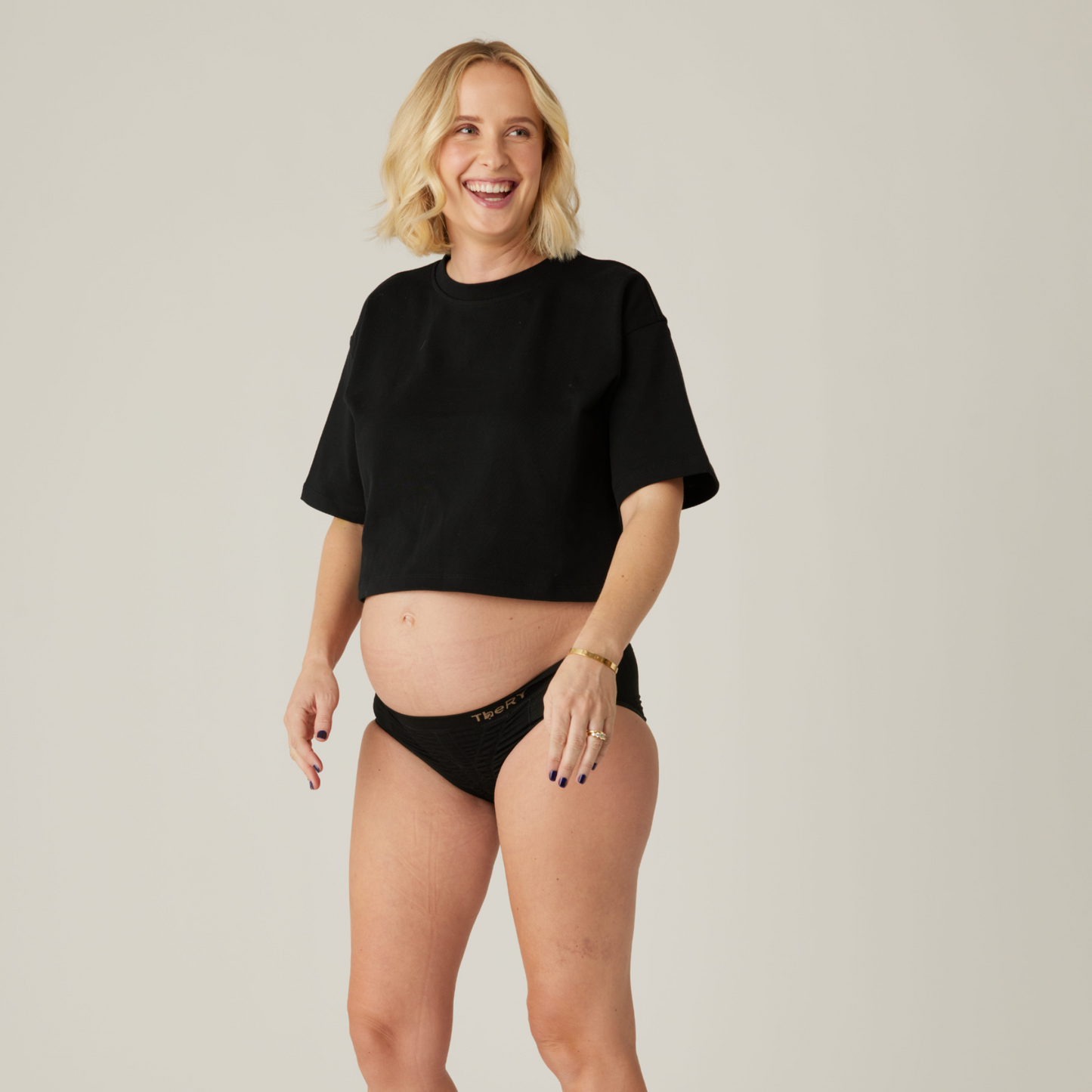 The Uplift Pelvic Support Brief - Black/Black