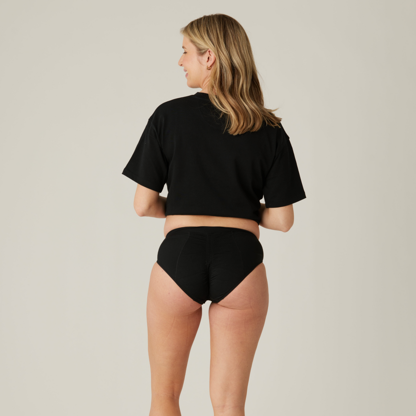 The Uplift Pelvic Support Brief - Black/Black