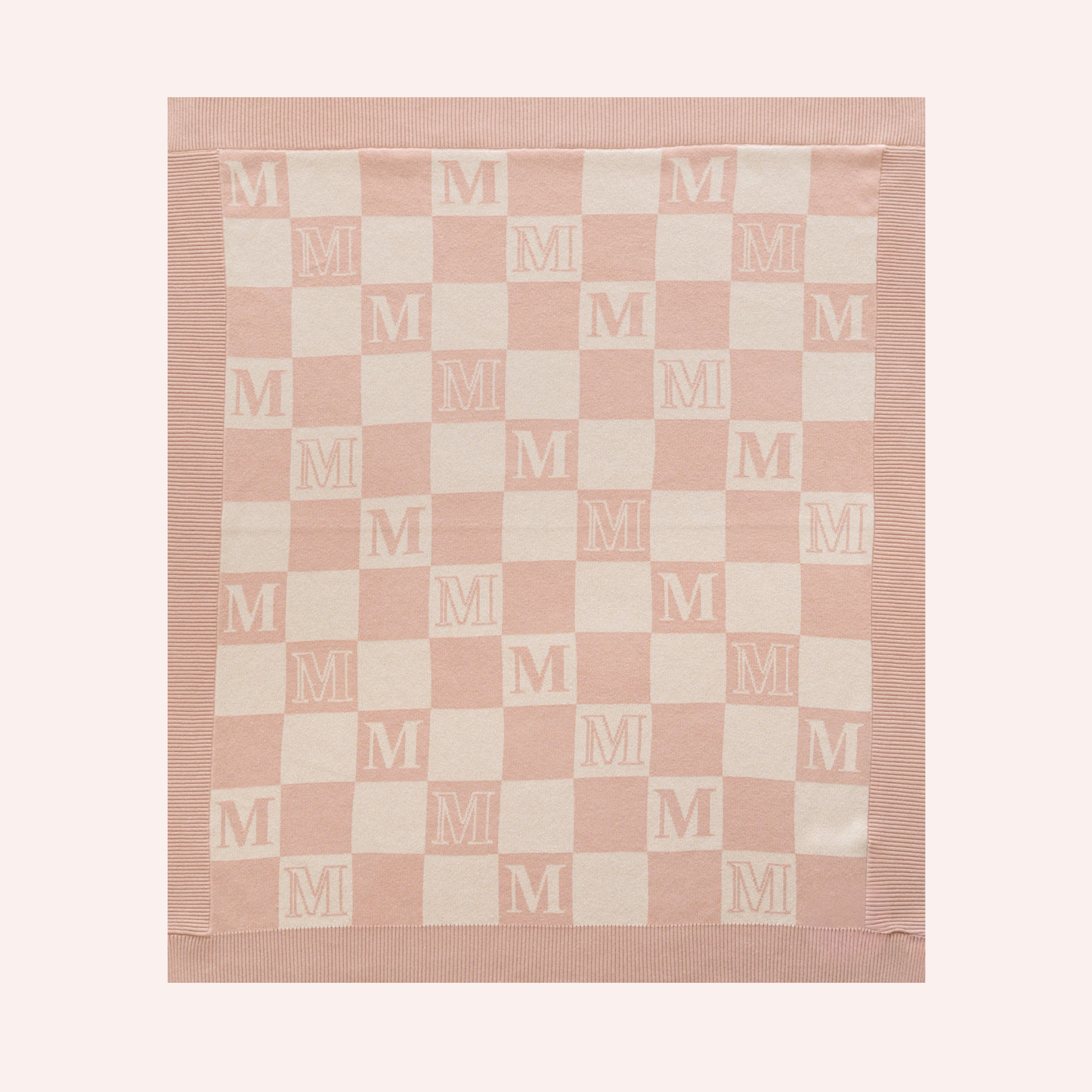 The Initial Check Blanket - Blush/Oatmeal