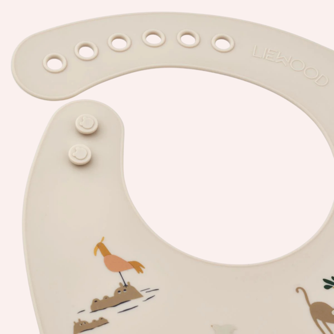 Tilda Printed Silicone Bib 2 pack - All Together/Sandy
