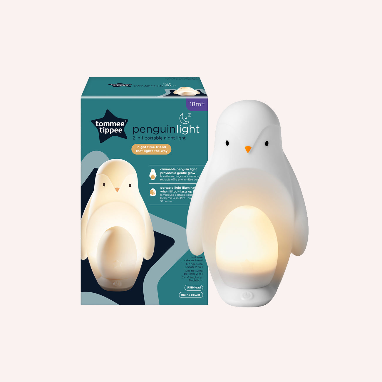 Penguin 2 in 1 Portable Night Light