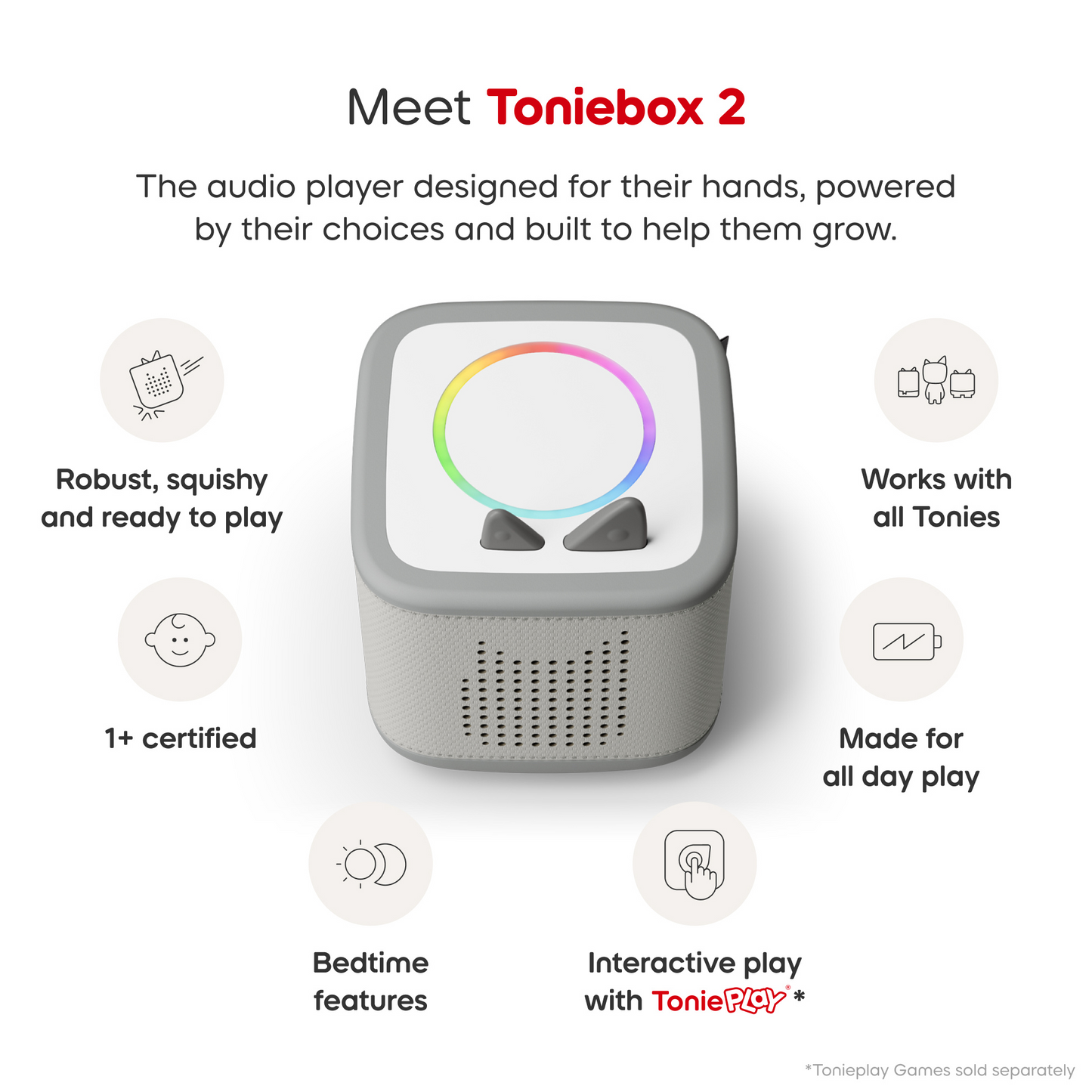 Toniebox 2 Starter Set - Moon Grey