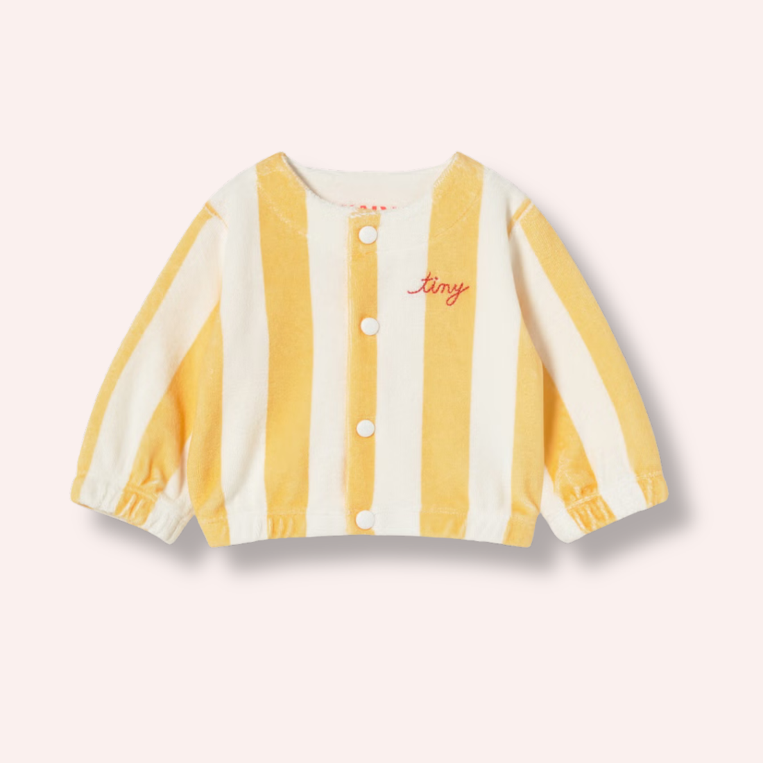 Towel Baby Jacket - Yellow Stipes