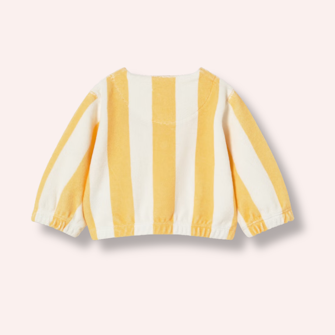 Towel Baby Jacket - Yellow Stipes