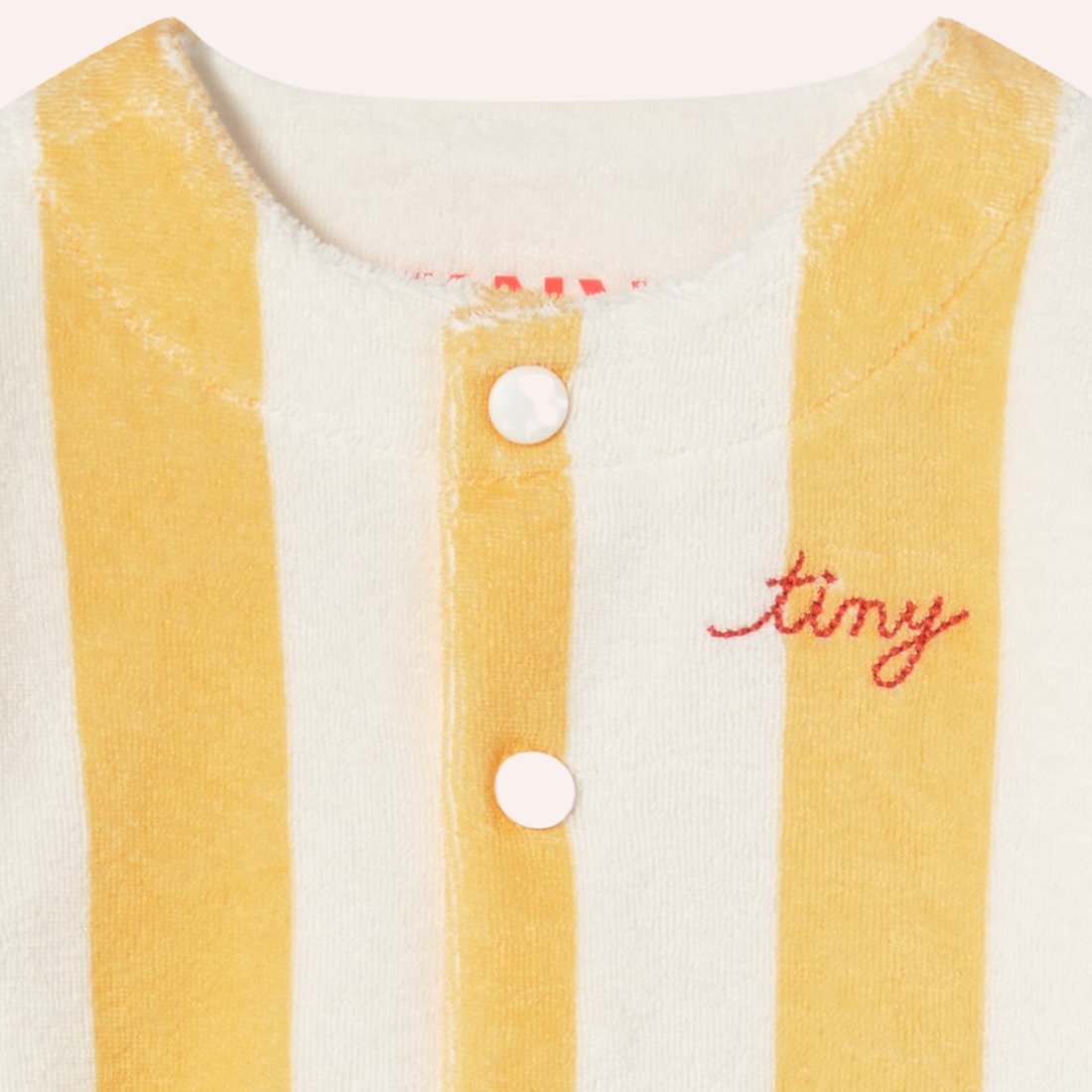 Towel Baby Jacket - Yellow Stipes