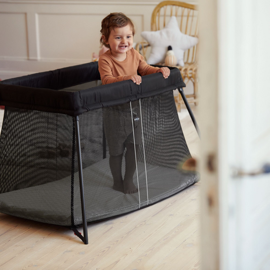 Travel Portable Cot - Black Mesh