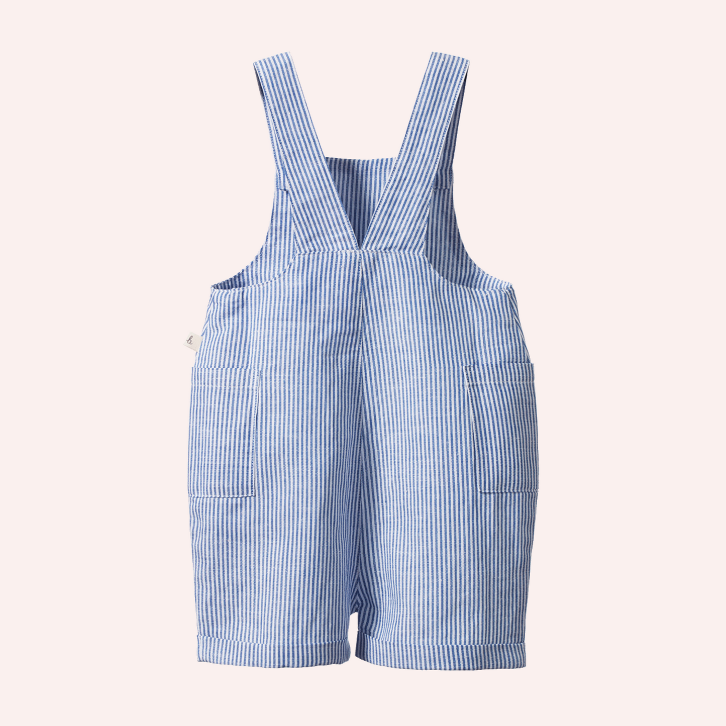 Tucker Shortie Overalls - Blue Stripe