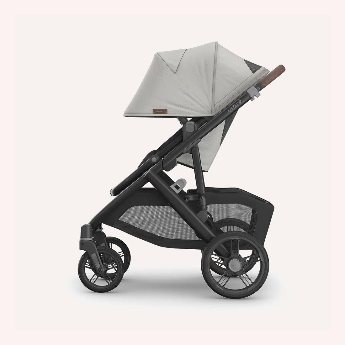 UPPAbaby VISTA V3 Bassinet and Seat Pram - Pearl Grey Jacquard/Carbon (Savannah)