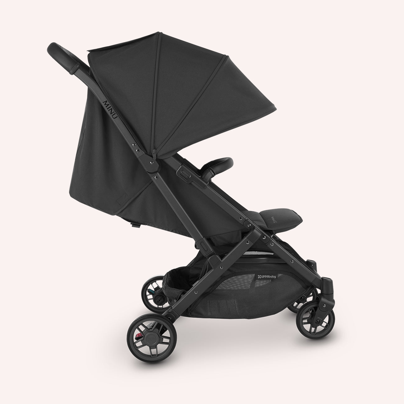 UPPAbaby MINU V2 Stroller - Charcoal/Carbon/Black Leather (Jake)