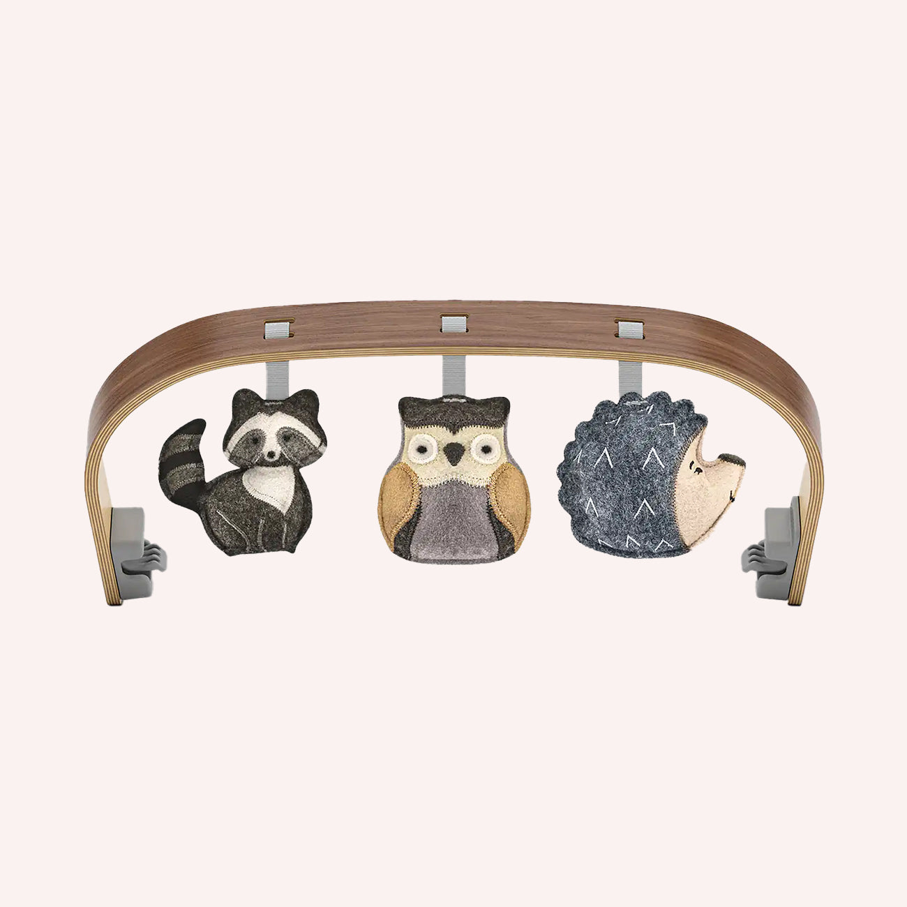 UPPAbaby Forest Fun Toy Bar - Grey/Walnut Wood