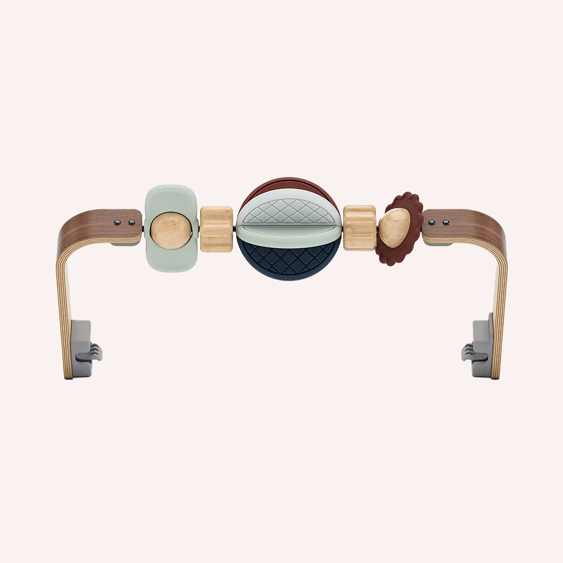 UPPAbaby Wonder Wheel Toy Bar - Multicolour/Walnut Wood