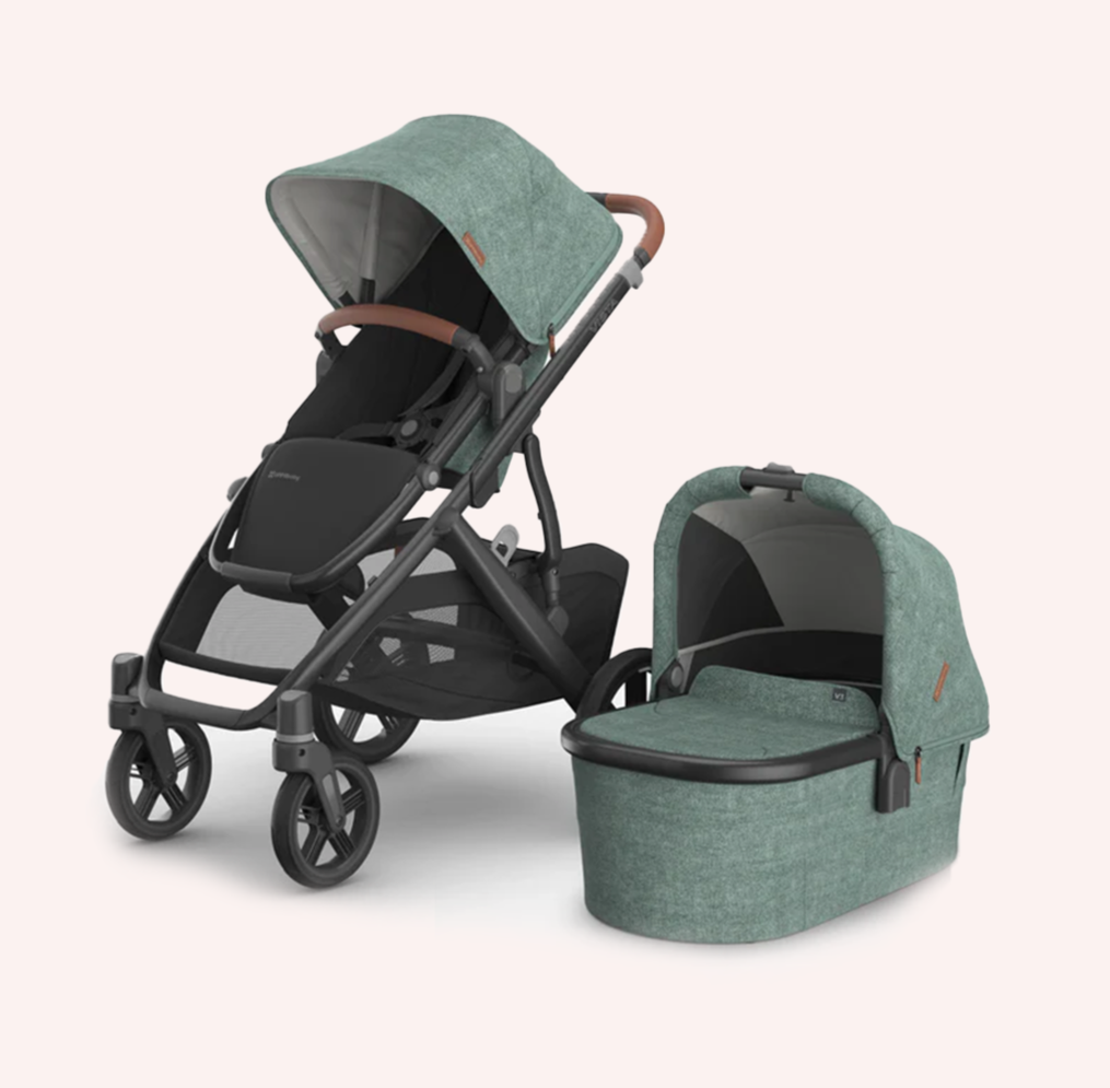 UPPAbaby VISTA V3 Bassinet and Seat Pram - Green Melange (Gwen)