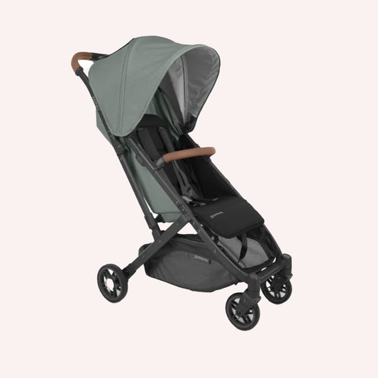 UPPAbaby MINU V2 Stroller - Green Melange/Carbon/Saddle Leather (Gwen)