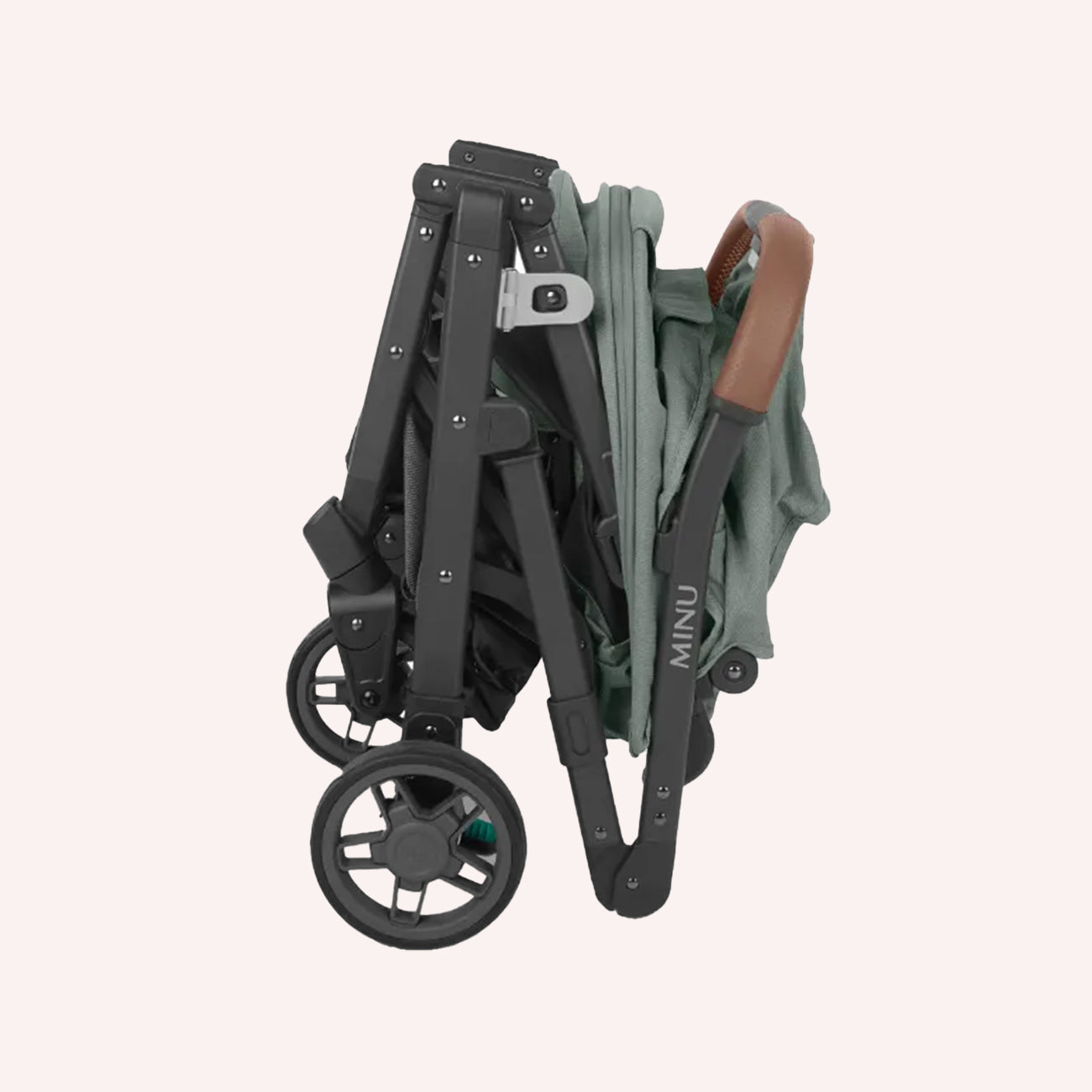 UPPAbaby MINU V2 Stroller - Green Melange/Carbon/Saddle Leather (Gwen)