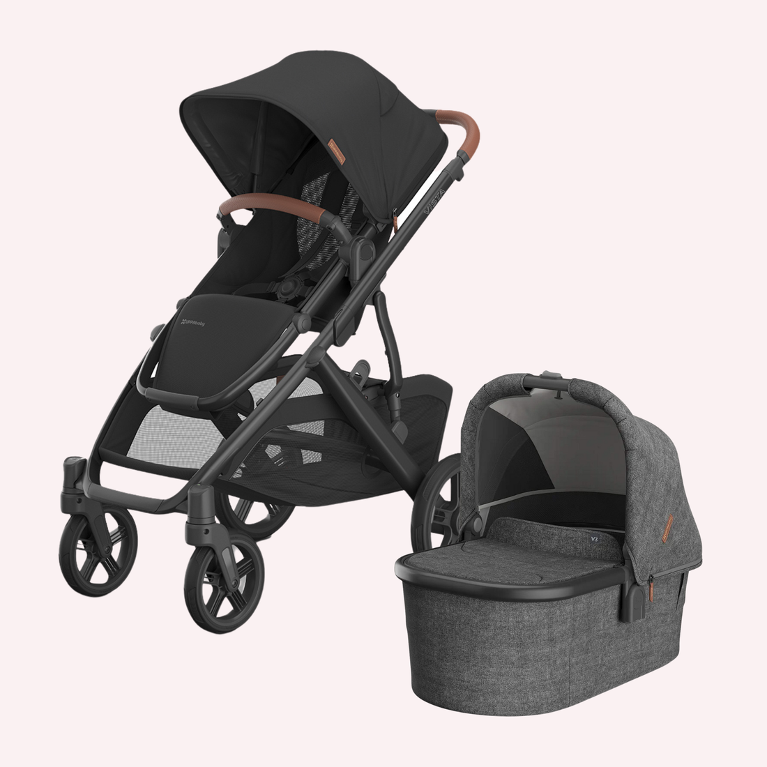 UPPAbaby VISTA V3 Bassinet and Seat Pram - Nori