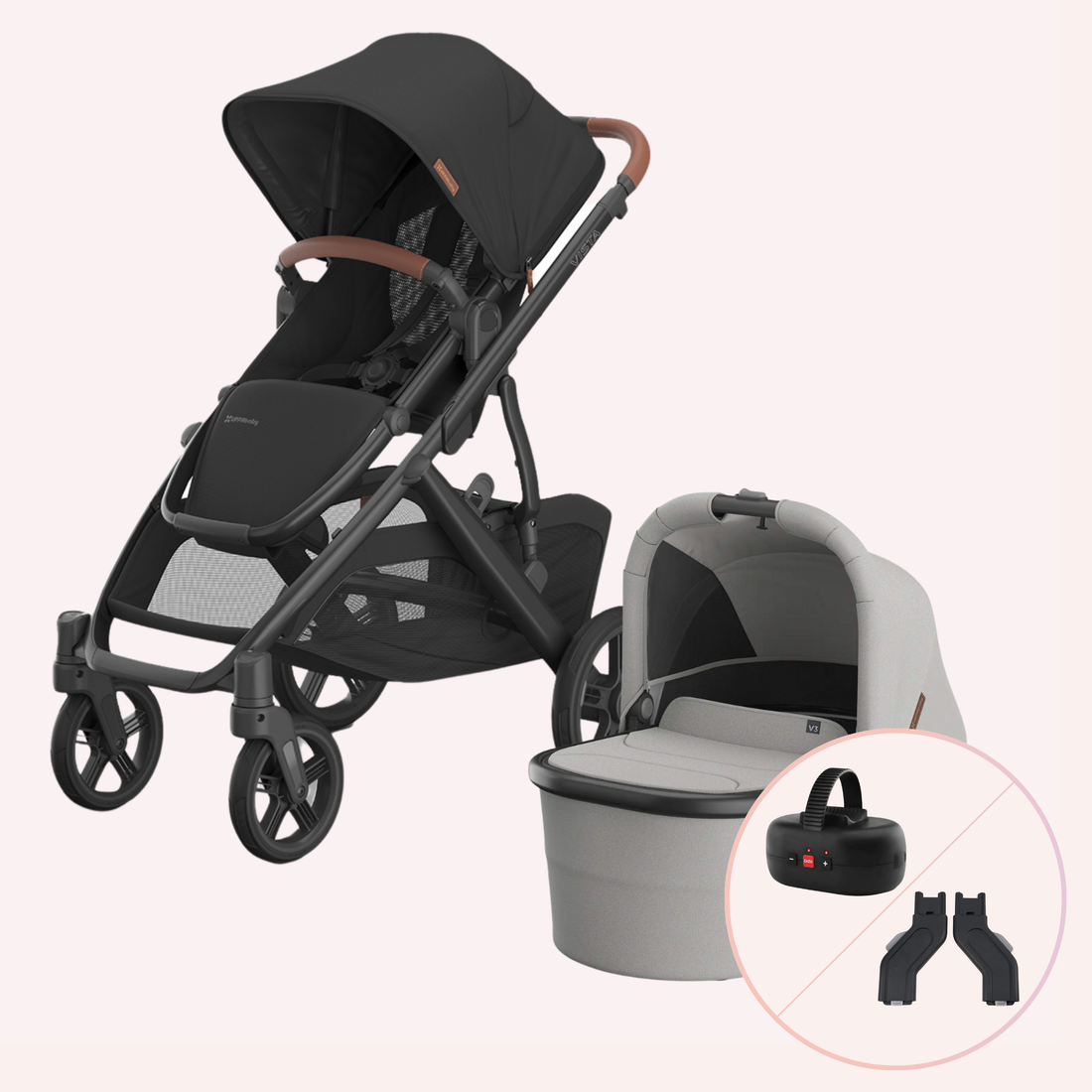 UPPAbaby VISTA V3 Bassinet and Seat Pram - Nori