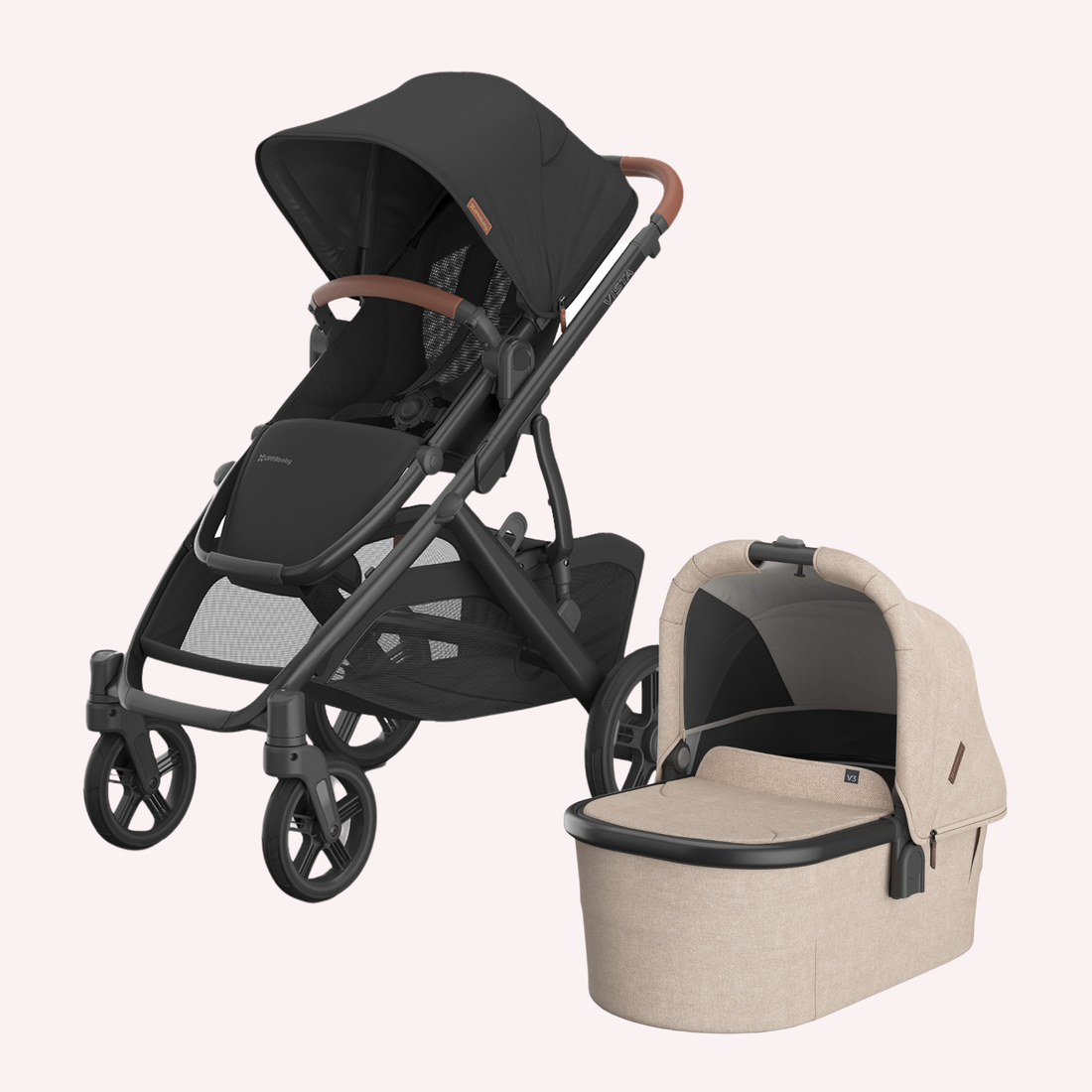 UPPAbaby VISTA V3 Bassinet and Seat Pram - Nori