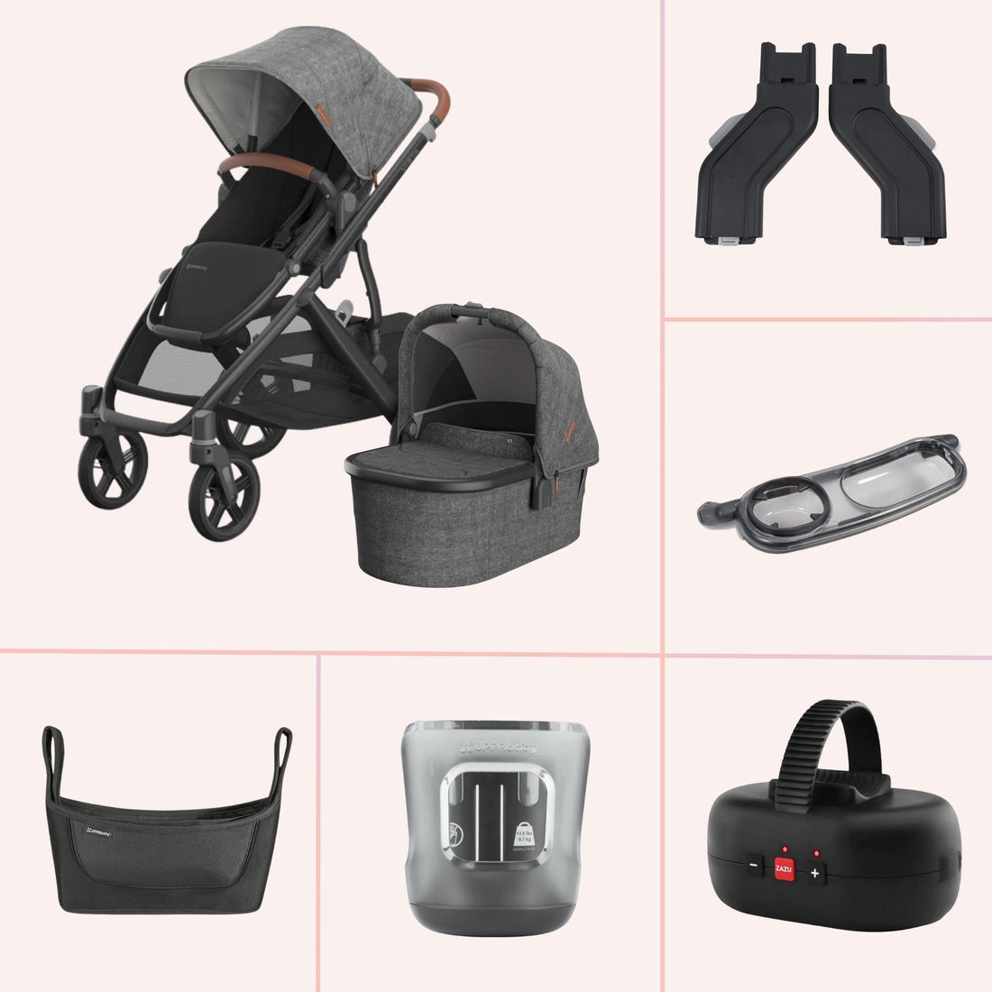UPPAbaby VISTA V3 Bassinet and Seat Pram Bundle