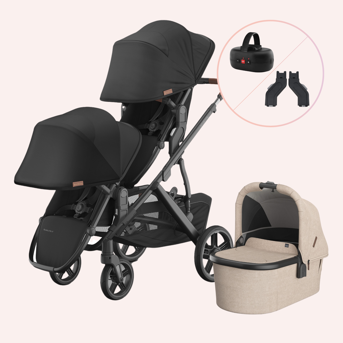 UPPAbaby VISTA V3 Double Pram - Nori