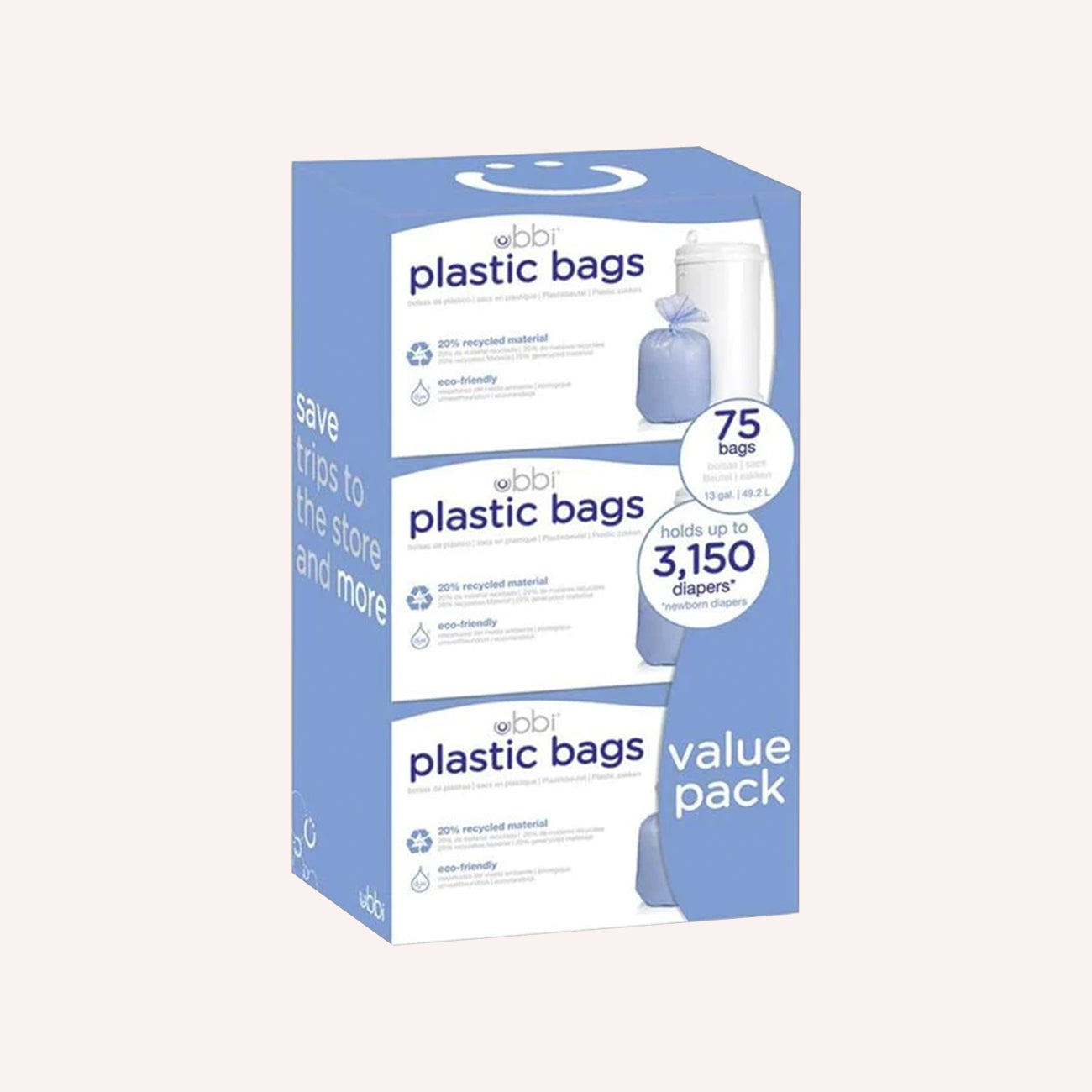 Ubbi Nappy Bin 3 Pack of Plastic Bags