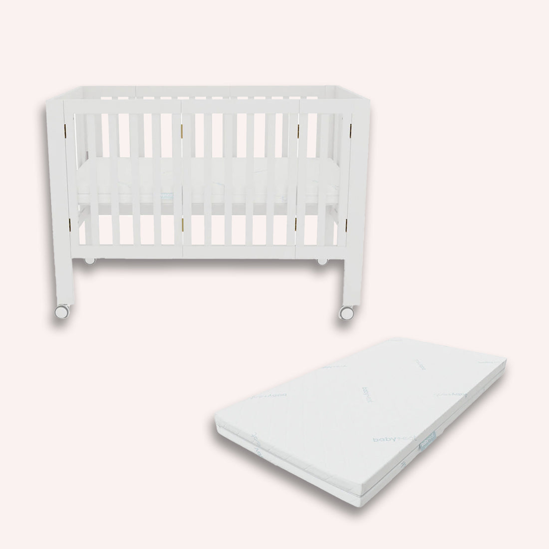 BabyRest Dixie Folding Cot + Mattress Bundle