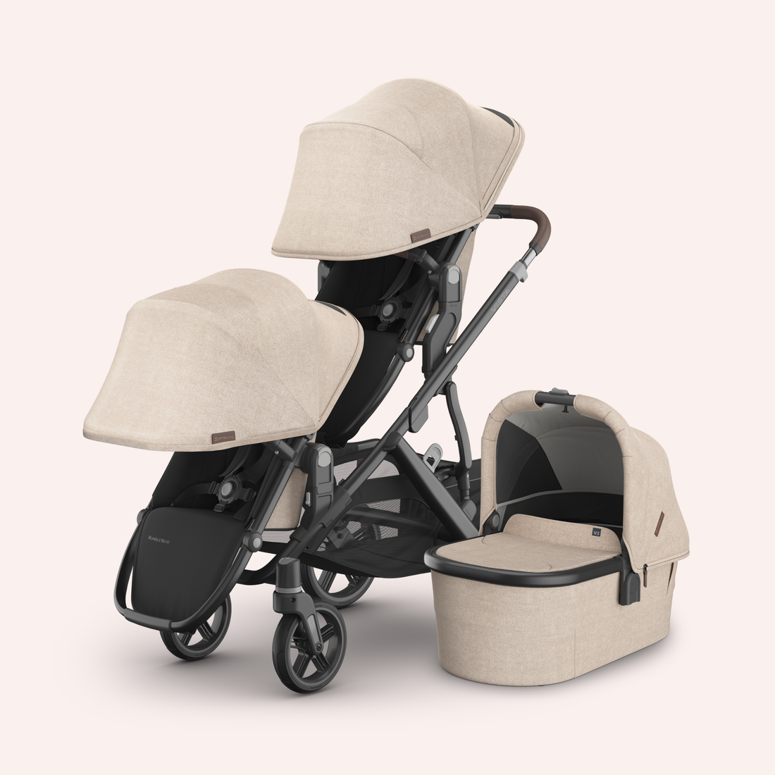 UPPAbaby VISTA V3 Double Pram - Oat Melange (Liam) by UPPAbaby