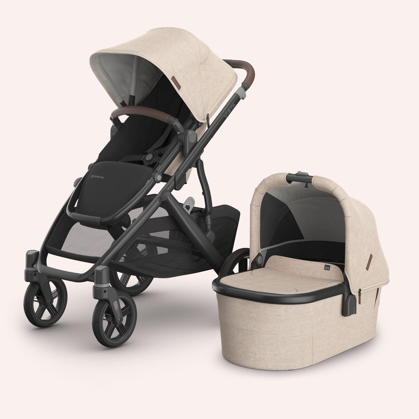 UPPAbaby VISTA V3 Double Pram - Oat Melange (Liam)