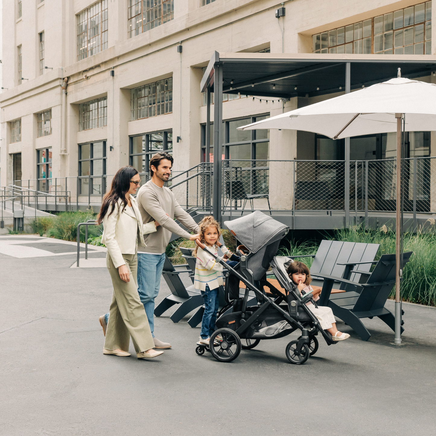 UPPAbaby VISTA V3 Double Pram - Pearl Grey Jacquard (Savannah)